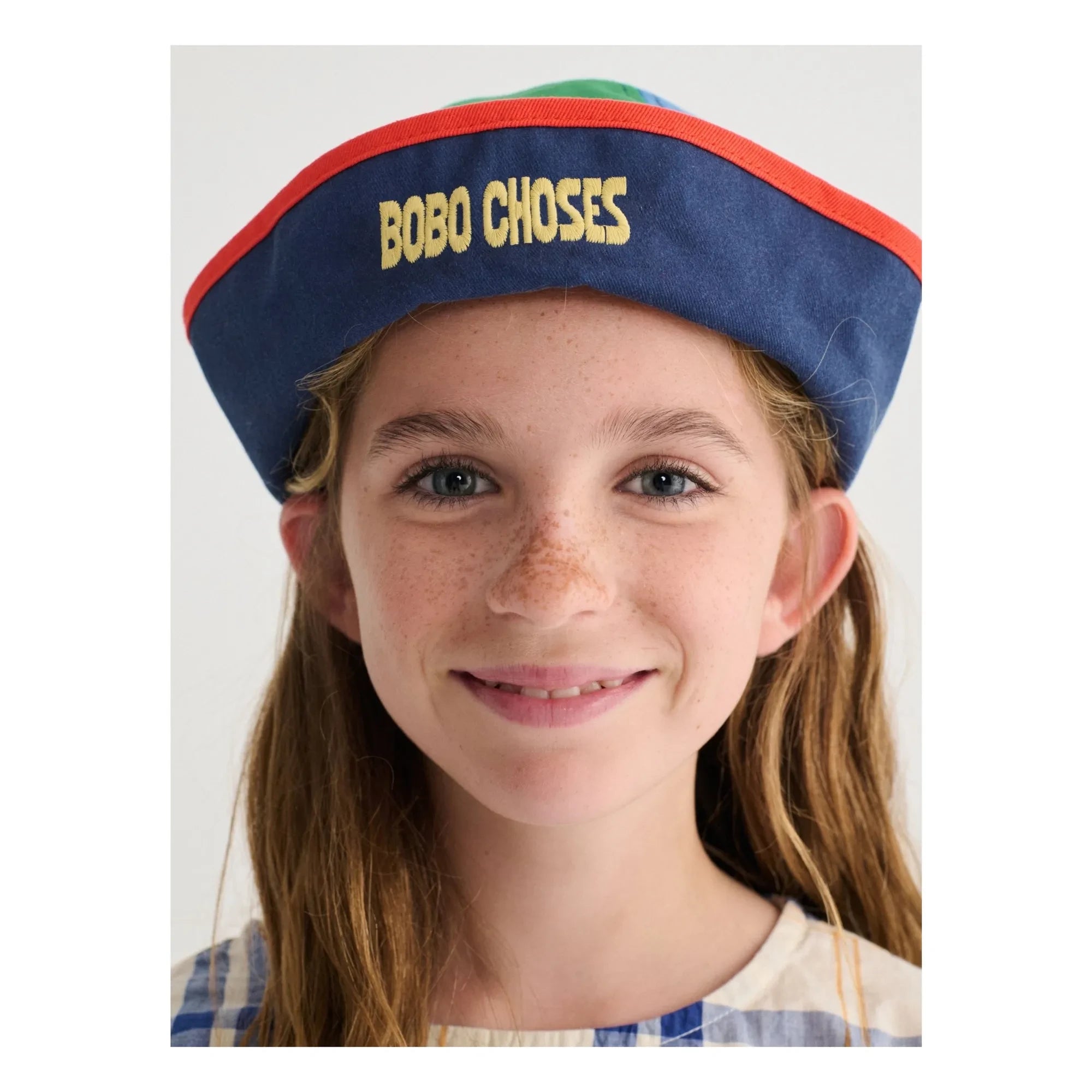 Bobo Choses - Gorro marinero de fibra reciclada con bloques de color | Azul marino
