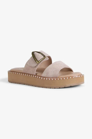 Pantuflas planas de ante para mujer Emu Australia Scarlet