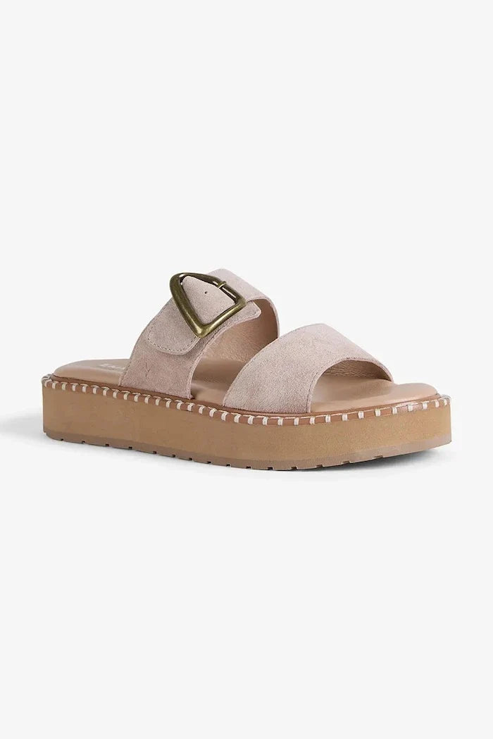 Pantuflas planas de ante para mujer Emu Australia Scarlet