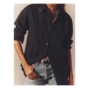 Xirena - Camisa Beau de Popelín de Algodón | Negro