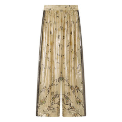 Mes Demoiselles - Pantalones metálicos de seda Juliette | Oro