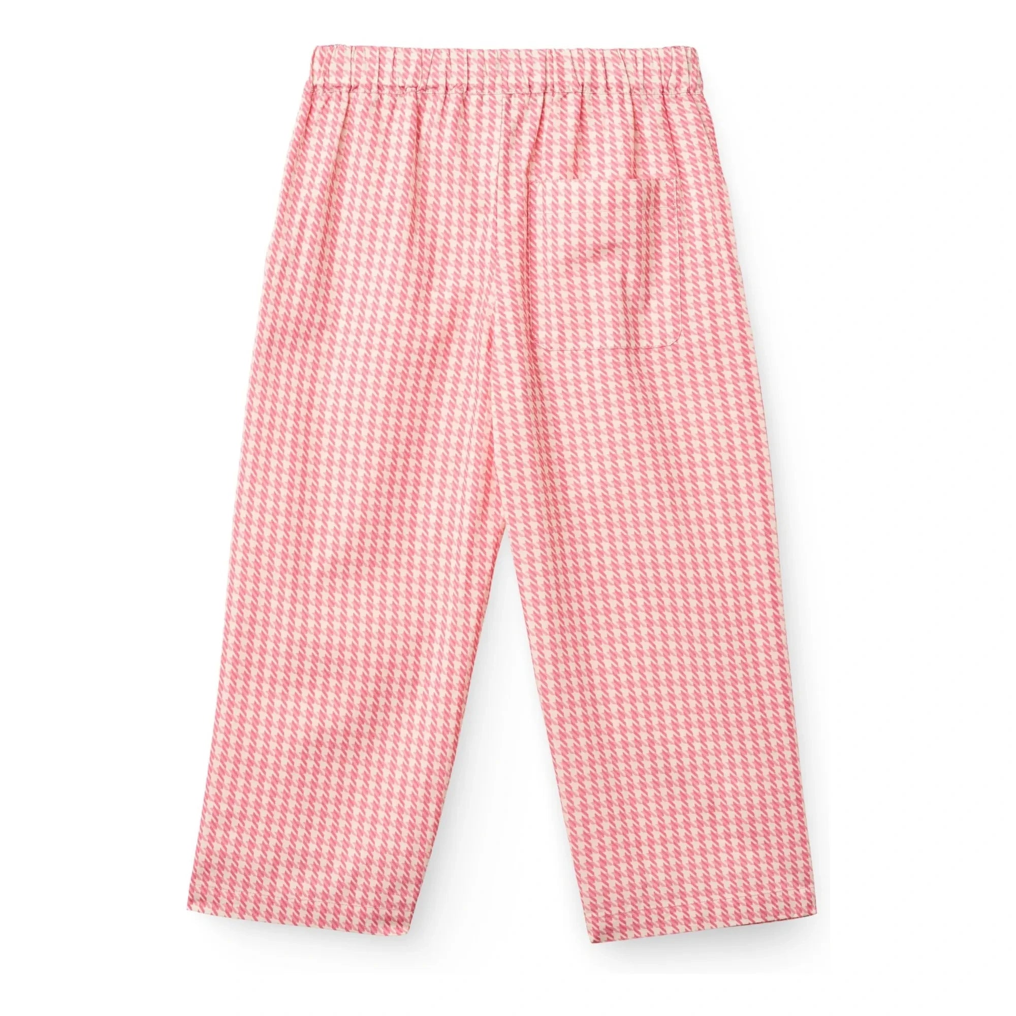 Copenhagen Colors - Pantalones de algodón orgánico Príncipe de Gales | Rosa