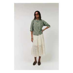 Lollys Laundry - Camisa de algodón Bono | Caqui