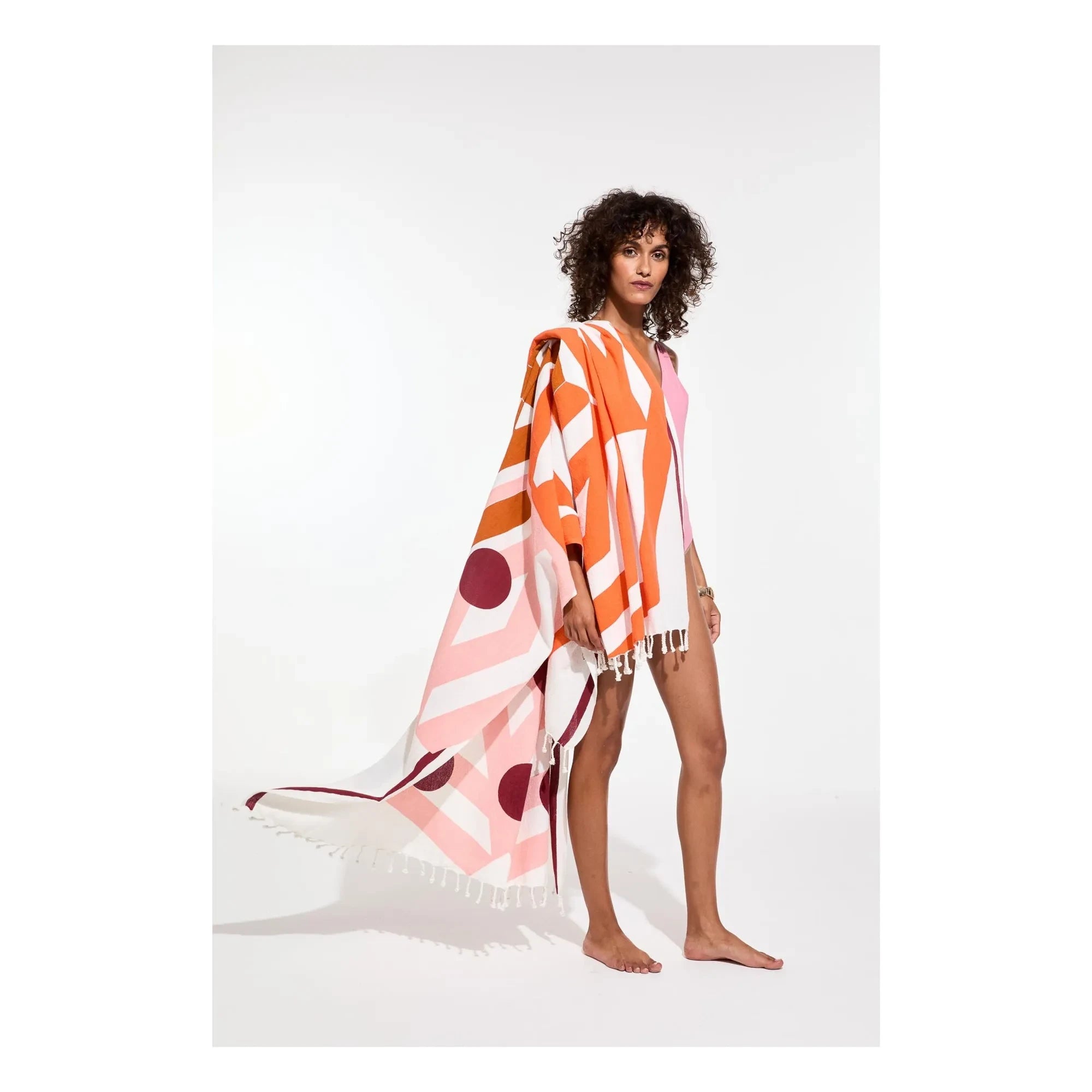 Mapoésie - Toalla de playa Bloom | Naranja