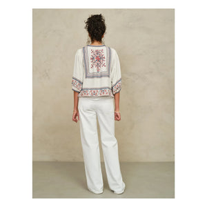 M.A.B.E. - Chaqueta bordada Calista Pamuk | Crudo