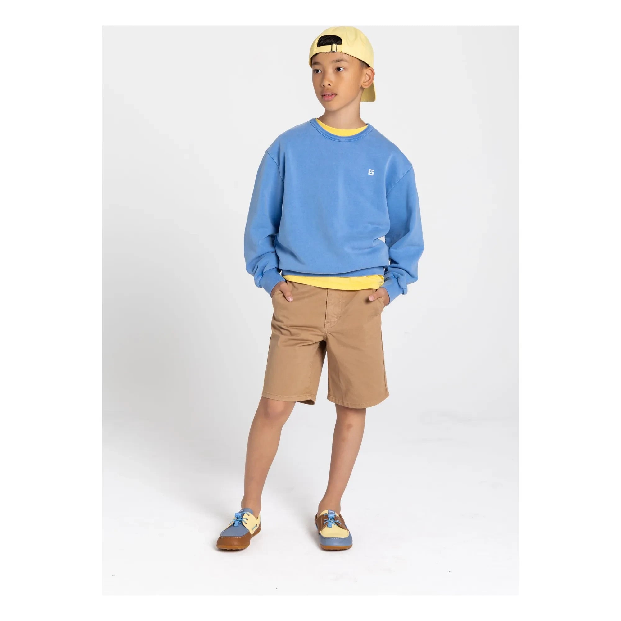 Smallable Kid - Sudadera Arlo de algodón orgánico | Azul real