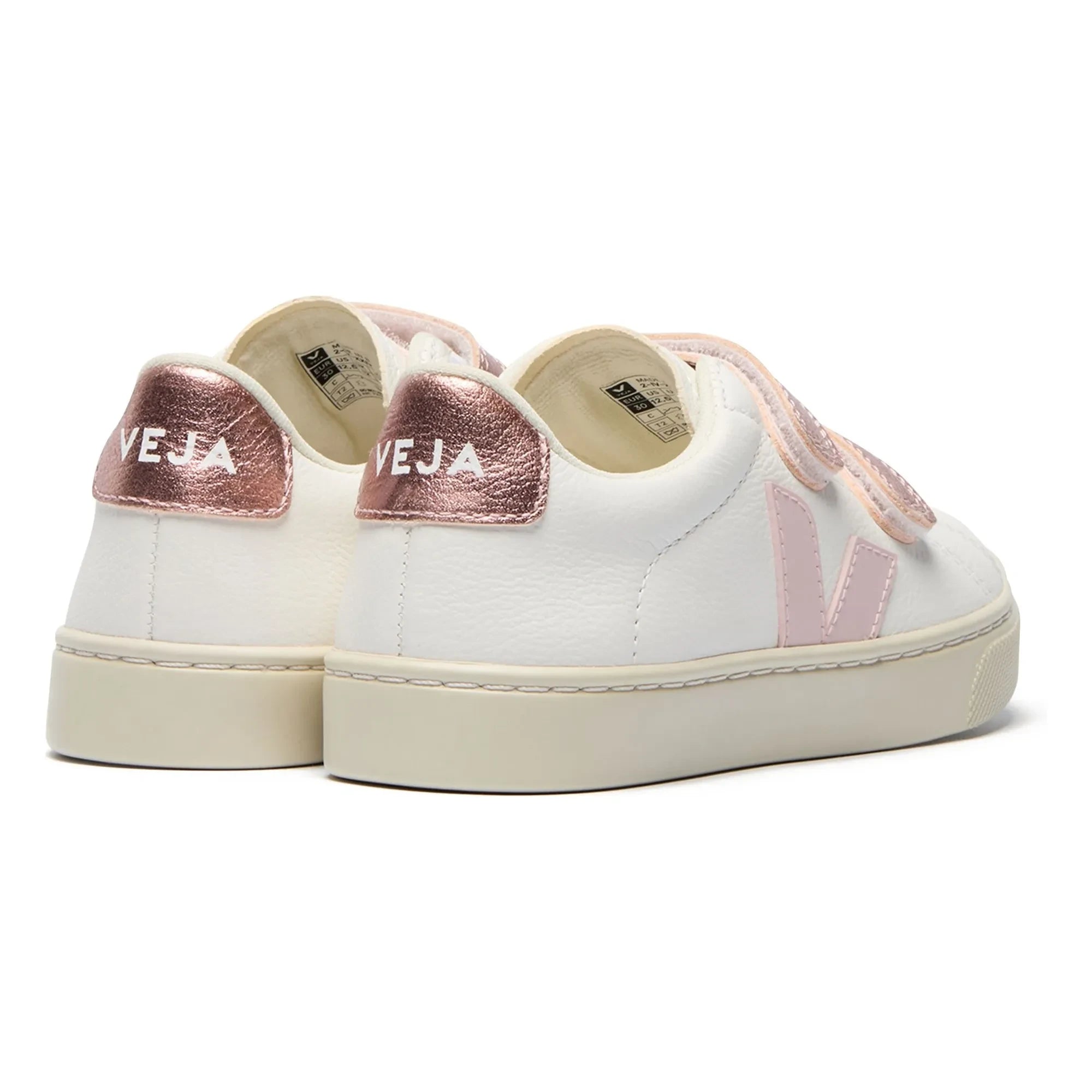 Veja - Zapatillas Esplar de Piel Rayadas | Blanco