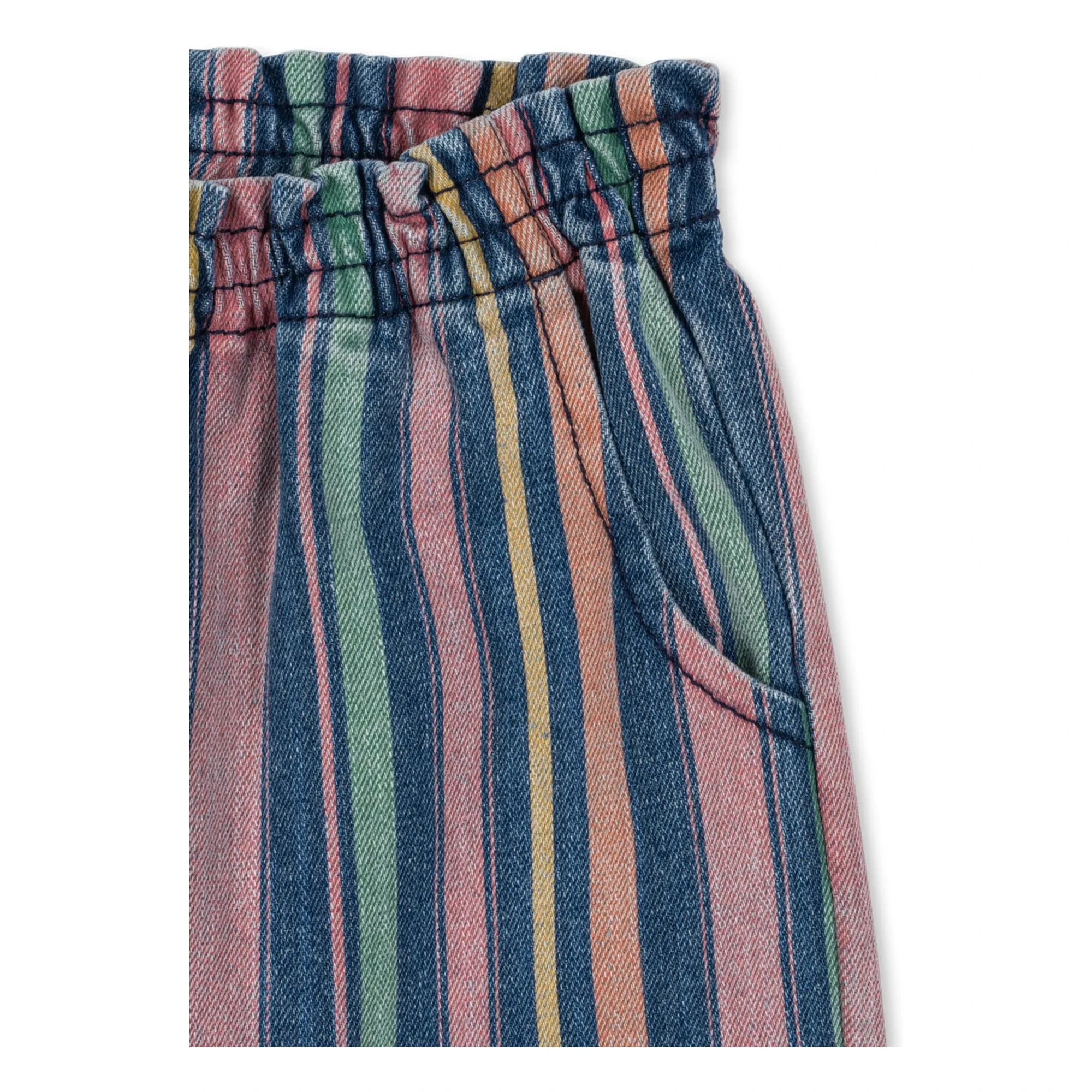 Konges Sløjd - Pantalones Magot de Algodón Orgánico a Rayas | Azul