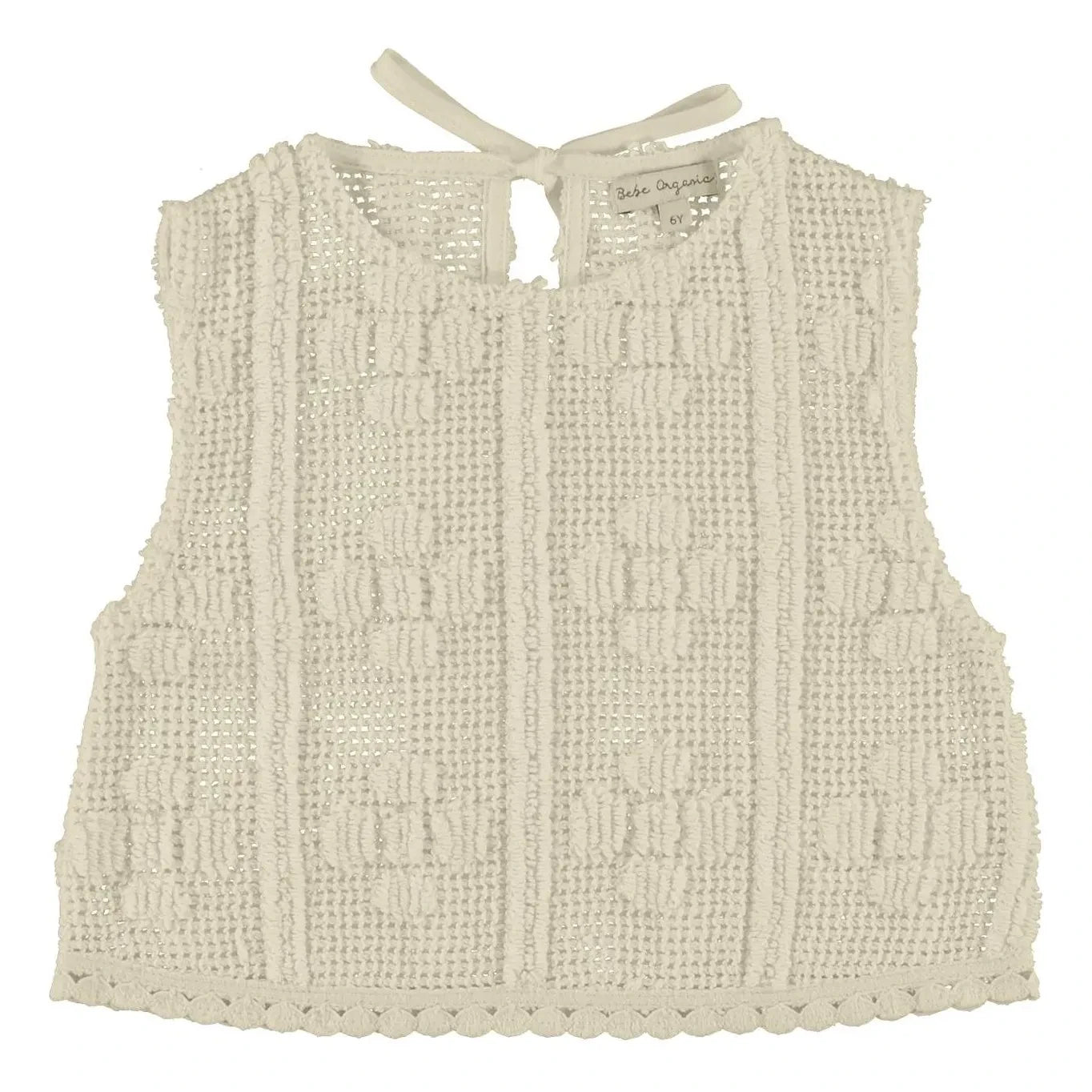 Bebe Organic - Top de ganchillo Inez | Crudo