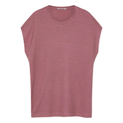 Pomandère - Camiseta de punto de algodón y lino | Malva