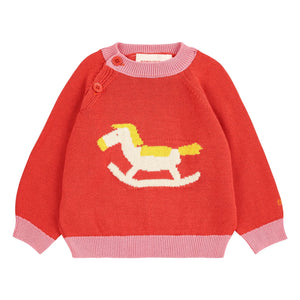 Bobo Choses - Jersey Caballito Balancín de Algodón Orgánico | Rojo