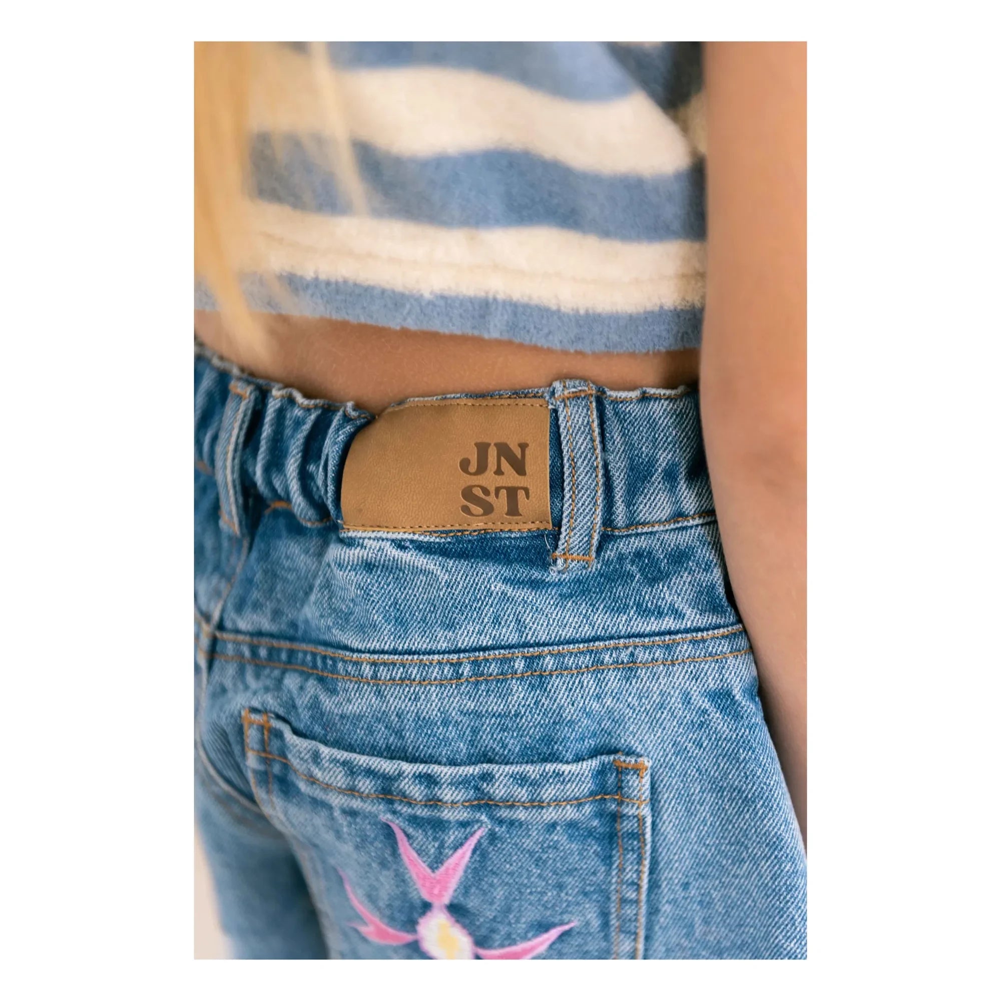 Jenest - Lilou Shorts de Mezclilla de Algodón Orgánico | Azul