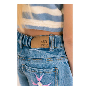 Jenest - Lilou Shorts de Mezclilla de Algodón Orgánico | Azul