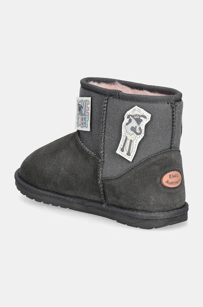 Zapatos de juego de ante para niños Emu Australia Shaun the Sheep