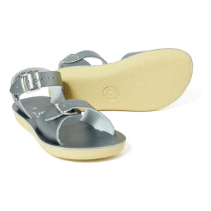 Salt-Water - Sandalias Surfer de cuero resistente al agua | Plateado