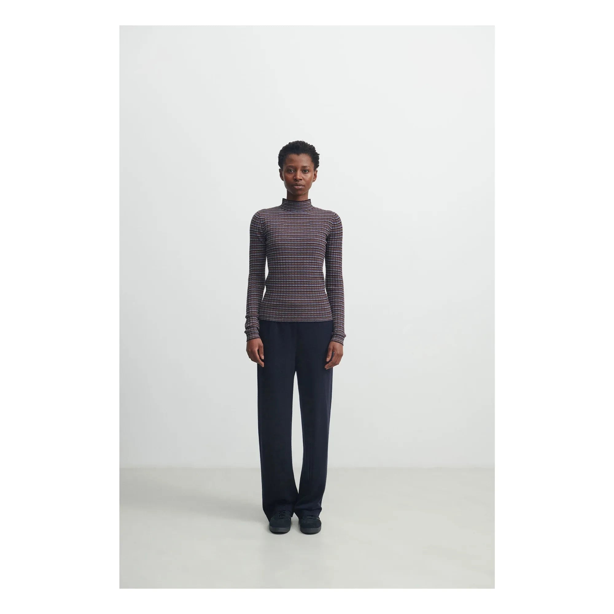 FUB - Pantalones de lana merina - Colección de mujer | Azul marino