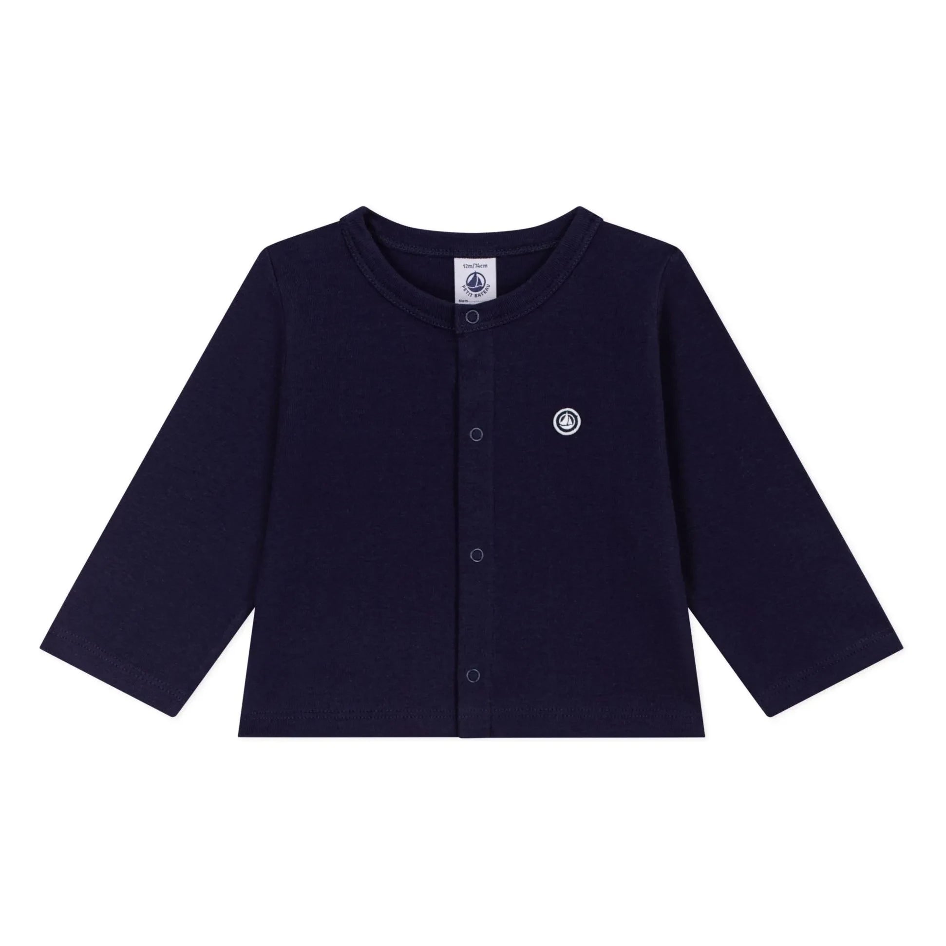 Petit Bateau - Cárdigan de algodón orgánico | Azul noche