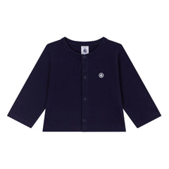 Petit Bateau - Cárdigan de algodón orgánico | Azul noche