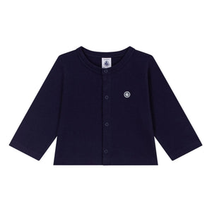 Petit Bateau - Cárdigan de algodón orgánico | Azul noche