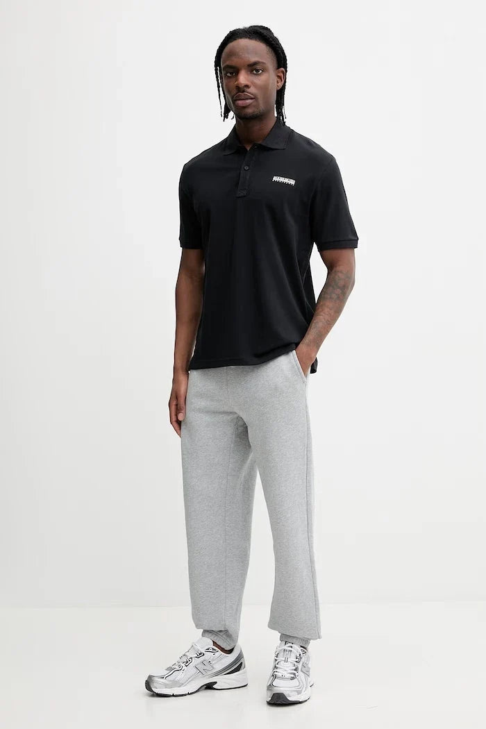 Camiseta de algodón con cuello de caja Napapijri