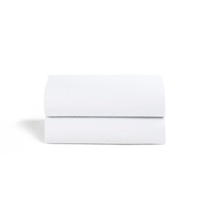 Snuz Crib Fitted Sheets - White - 2 Pack-Sheets- | Natural Baby Shower