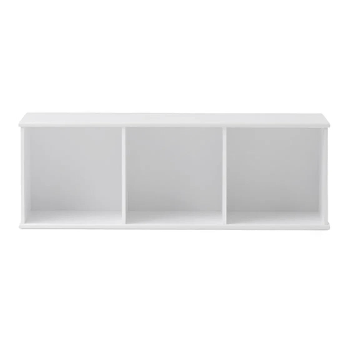 Oliver Furniture - Estante de pared horizontal de madera 3x1 | Blanco