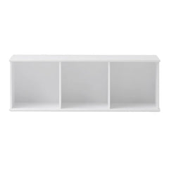 Oliver Furniture - Estante de pared horizontal de madera 3x1 | Blanco