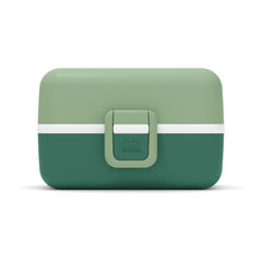 Monbento - MB Tresor, fiambrera bento infantil adaptable, 3 compartimentos | Verde