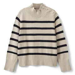 Sofie Schnoor - Jersey de cuello desbocado a rayas Margaretsy | Crudo