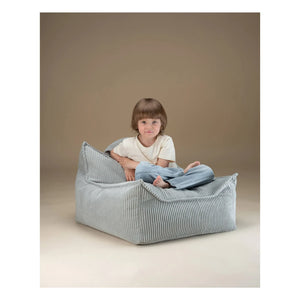 Wigiwama - Sillón individual de terciopelo | Azul claro