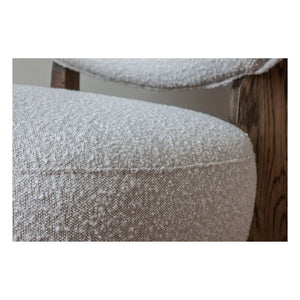 Panac Edition - Nicolo Bouclé y Sillón Roble Ahumado - 65 cm | Blanco Roto