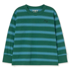 Tinycottons - Camiseta de algodón orgánico a rayas | Verde oscuro