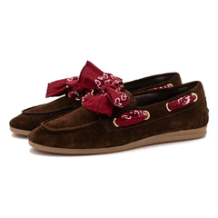 Toral - Zapatos náuticos de ante Nahua Bandana | Marrón oscuro