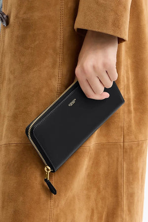 Cartera de cuero Coach Accordion Zip para mujer