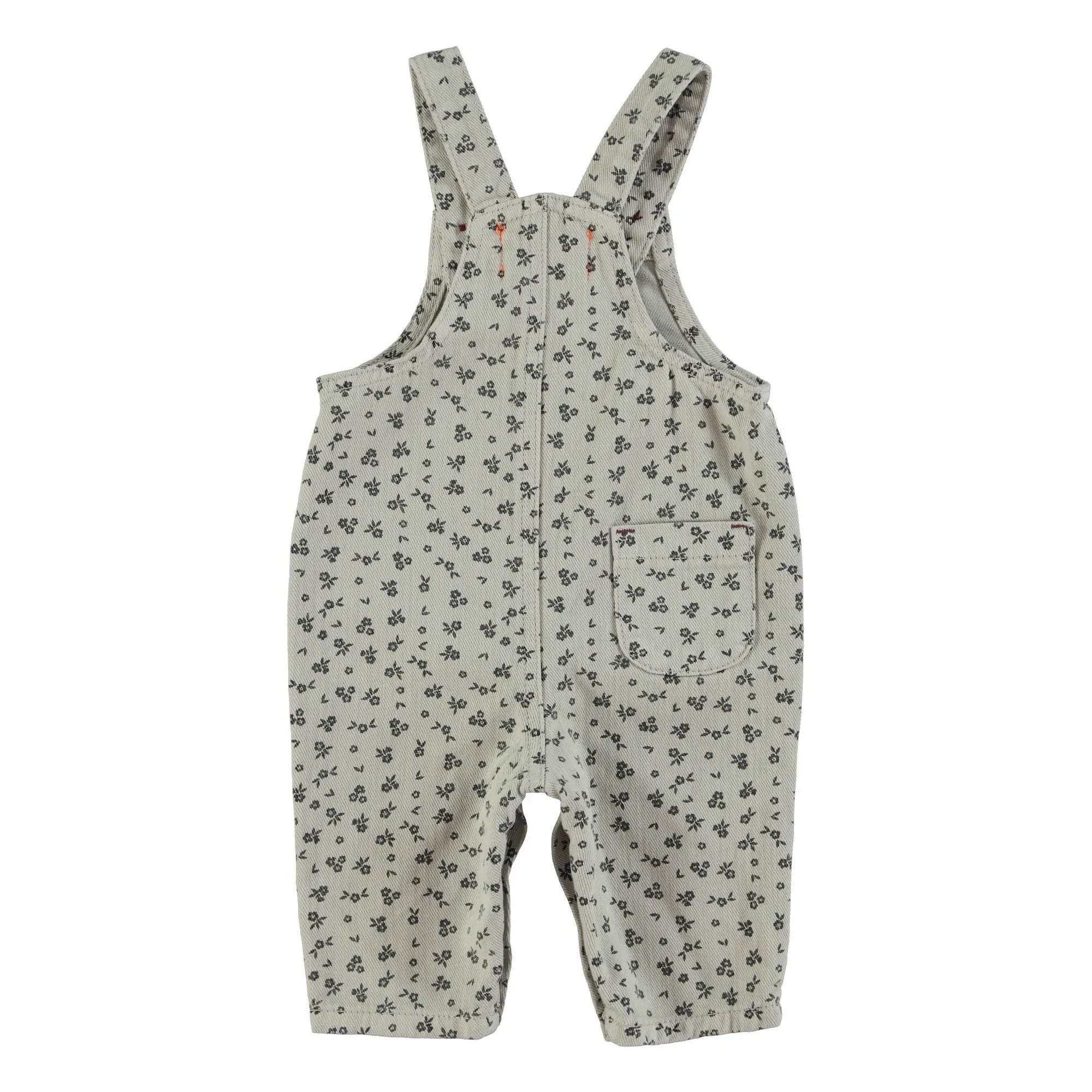 Piupiuchick - Pelele de bebé con estampado floral | Gris claro