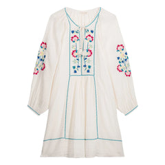 Louise Misha - Vestido de algodón orgánico Janicianne | Blanco