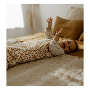 Saco de dormir de doble cara Les Petites Billes - Oursons | Caramelo
