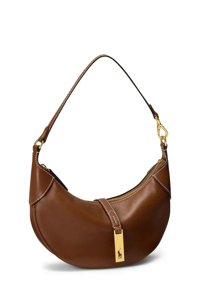 Bolso de piel Croissant Polo Ralph Lauren para mujer