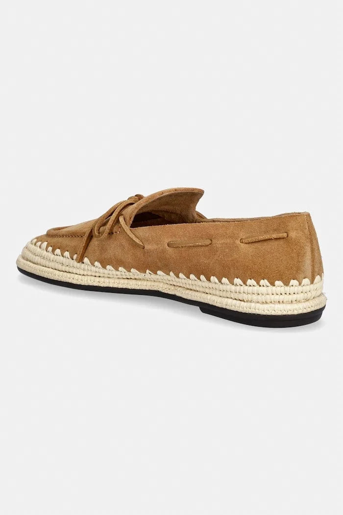 Tory Burch Esparteñas de ante para mujer The Raffia Boaty