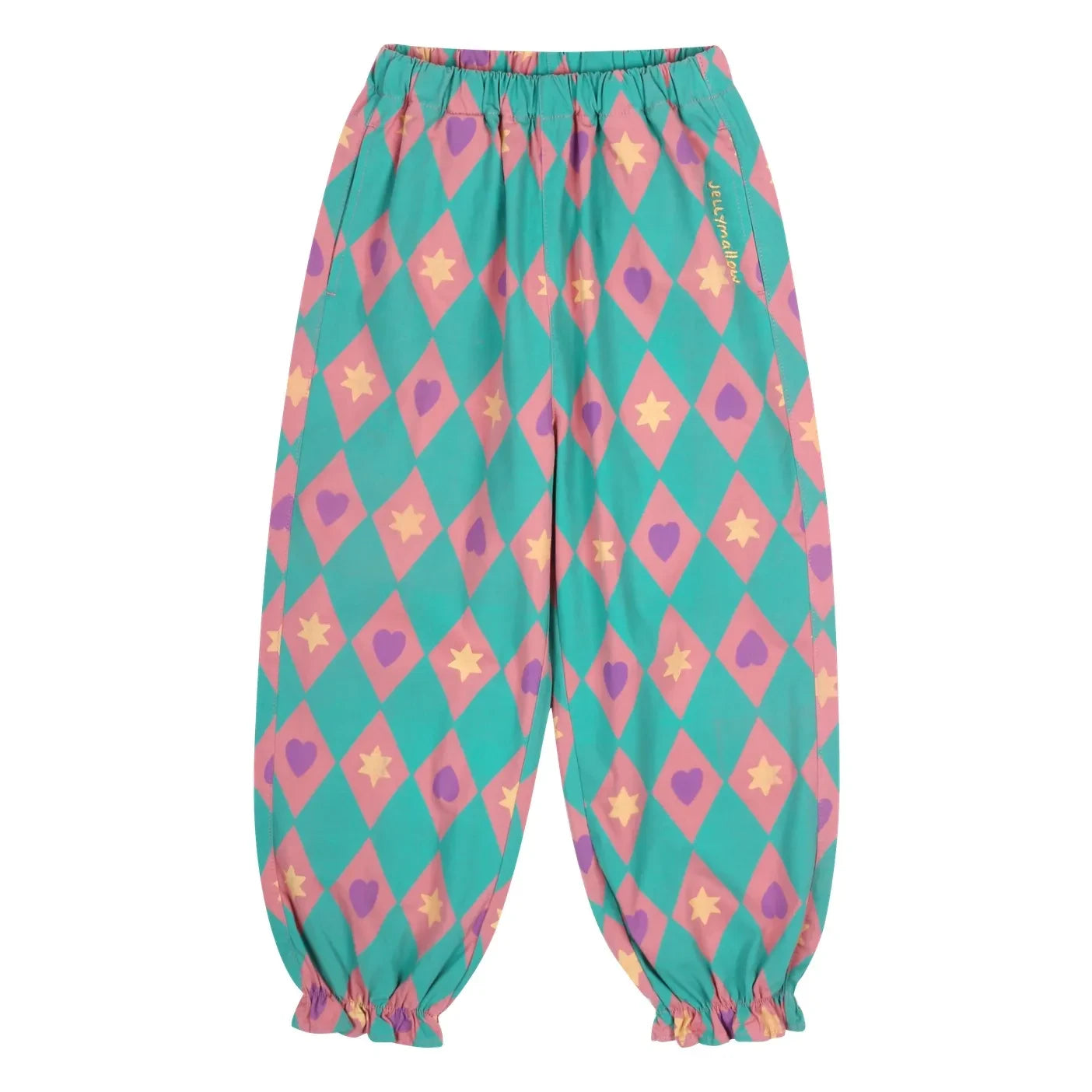 Jelly Mallow - Pantalón con diseño de diamantes | Turquesa