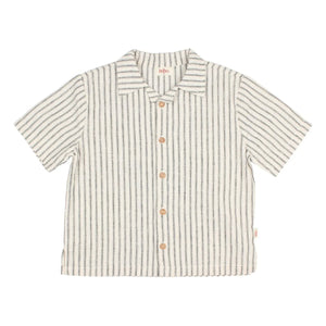 Búho - Camisa de lino a rayas | Crudo