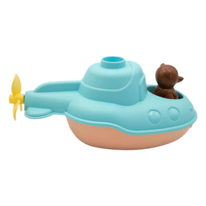 Sencillo - Submarino de baño - Individual x Osito marrón pequeño | Azul