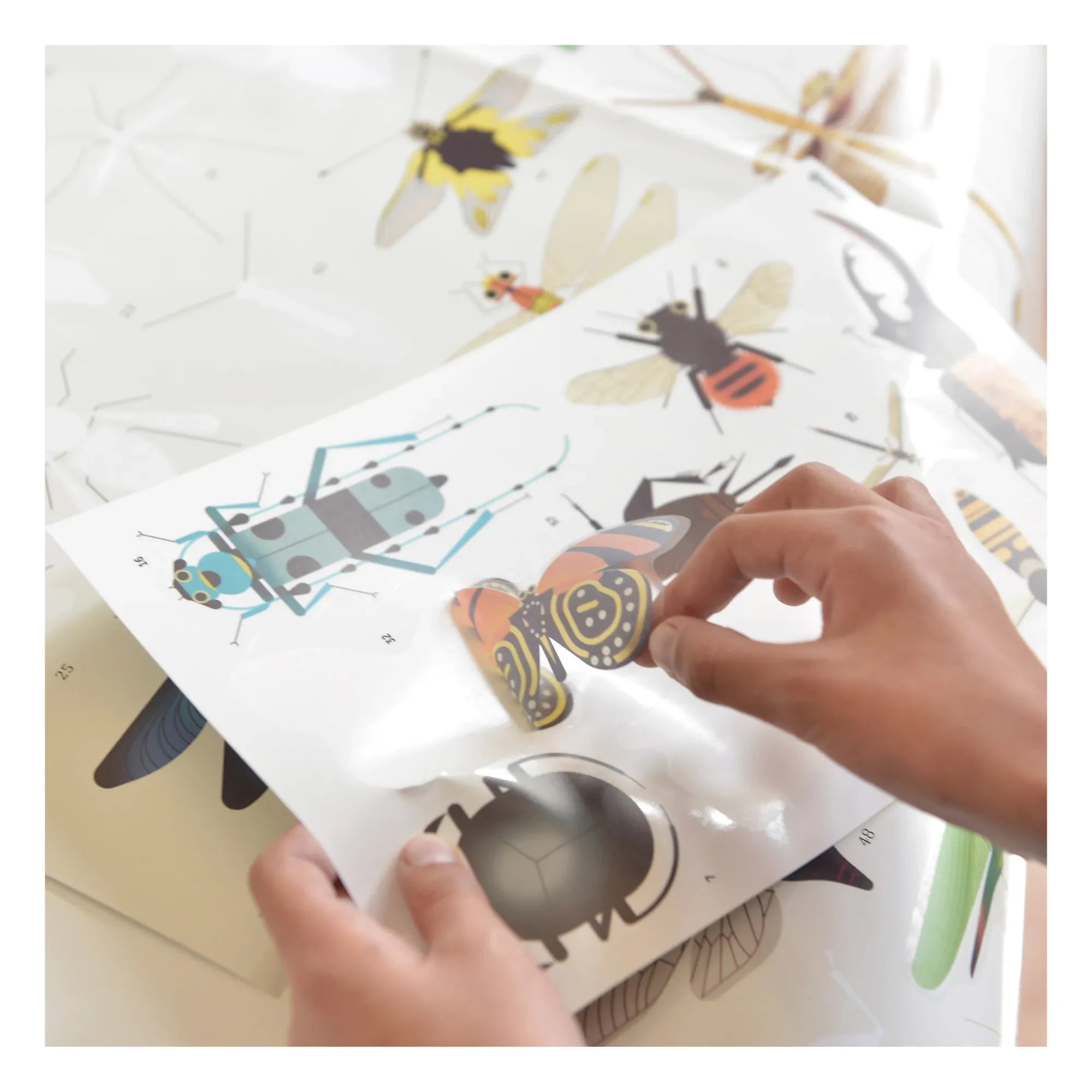 Poppik - Póster de pegatinas de insectos