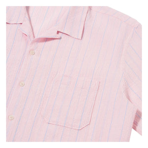 Universal Works - Camisa a rayas Road | Rosa