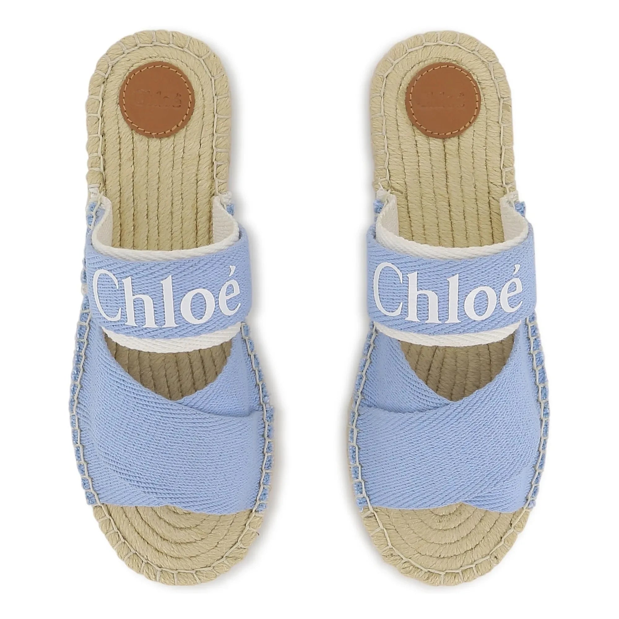 Chloé - Sandalias vaqueras con logo | Azul