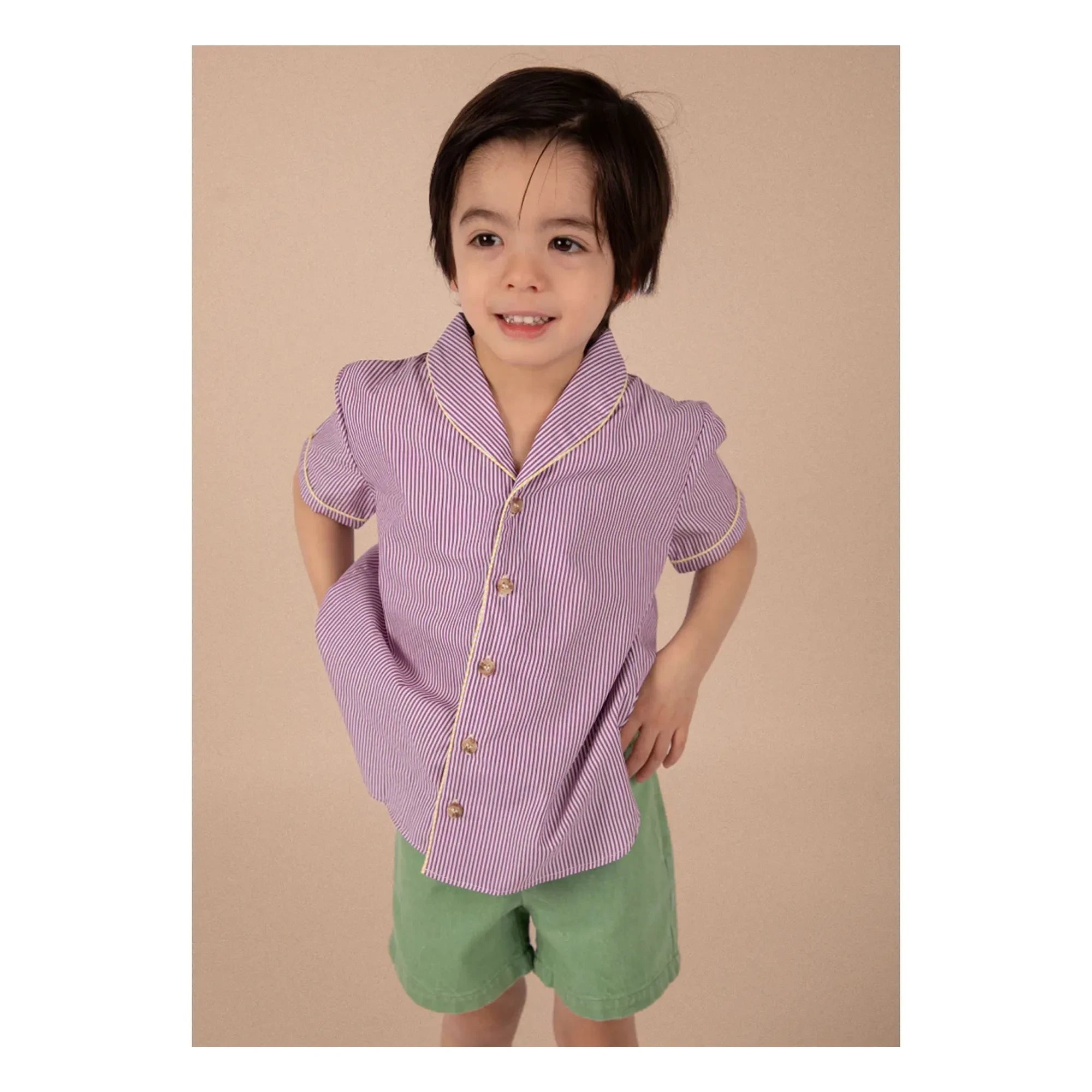 Loir - Camisa Paco a rayas | Morado