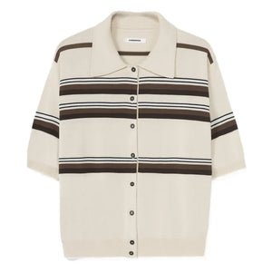 Cordera - Polo de algodón a rayas | Beige