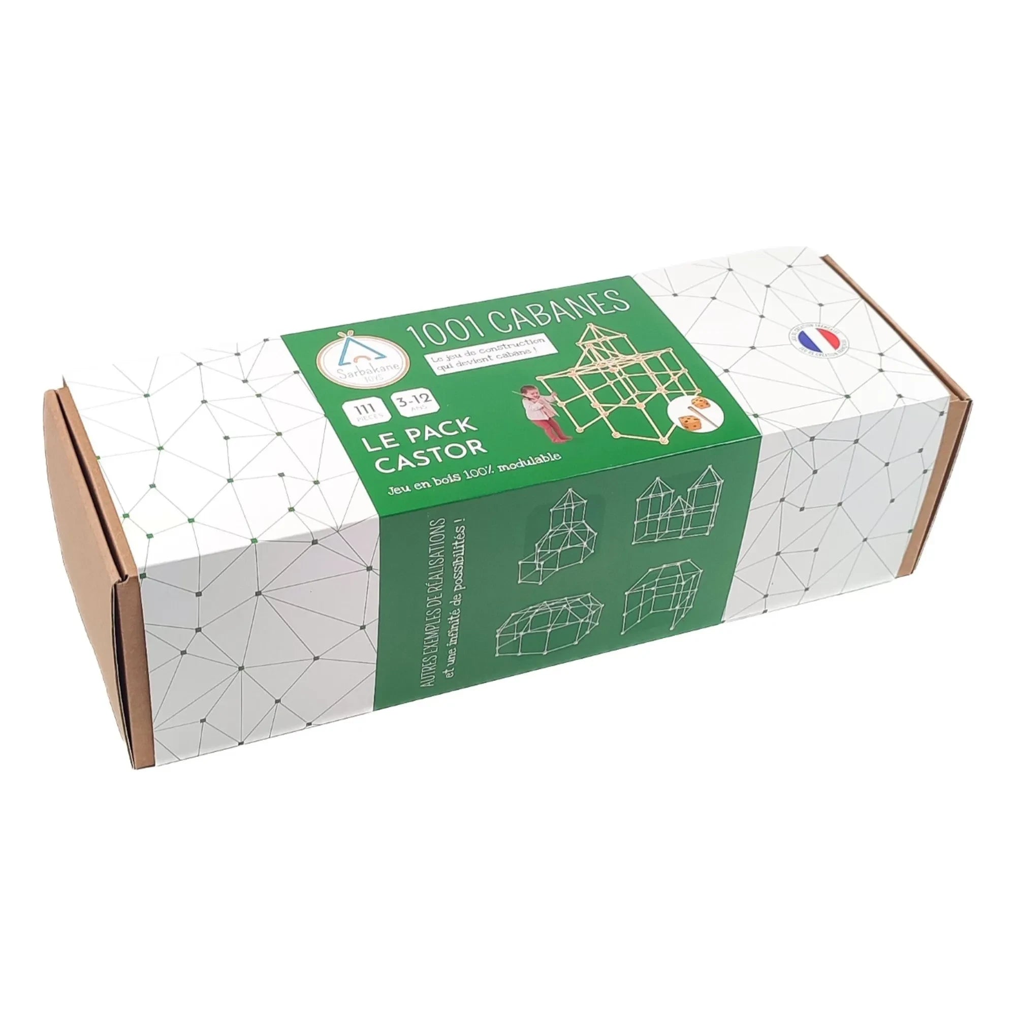 Sarbakane - Kit de Construcción de Cabaña de Castor - 111 Piezas