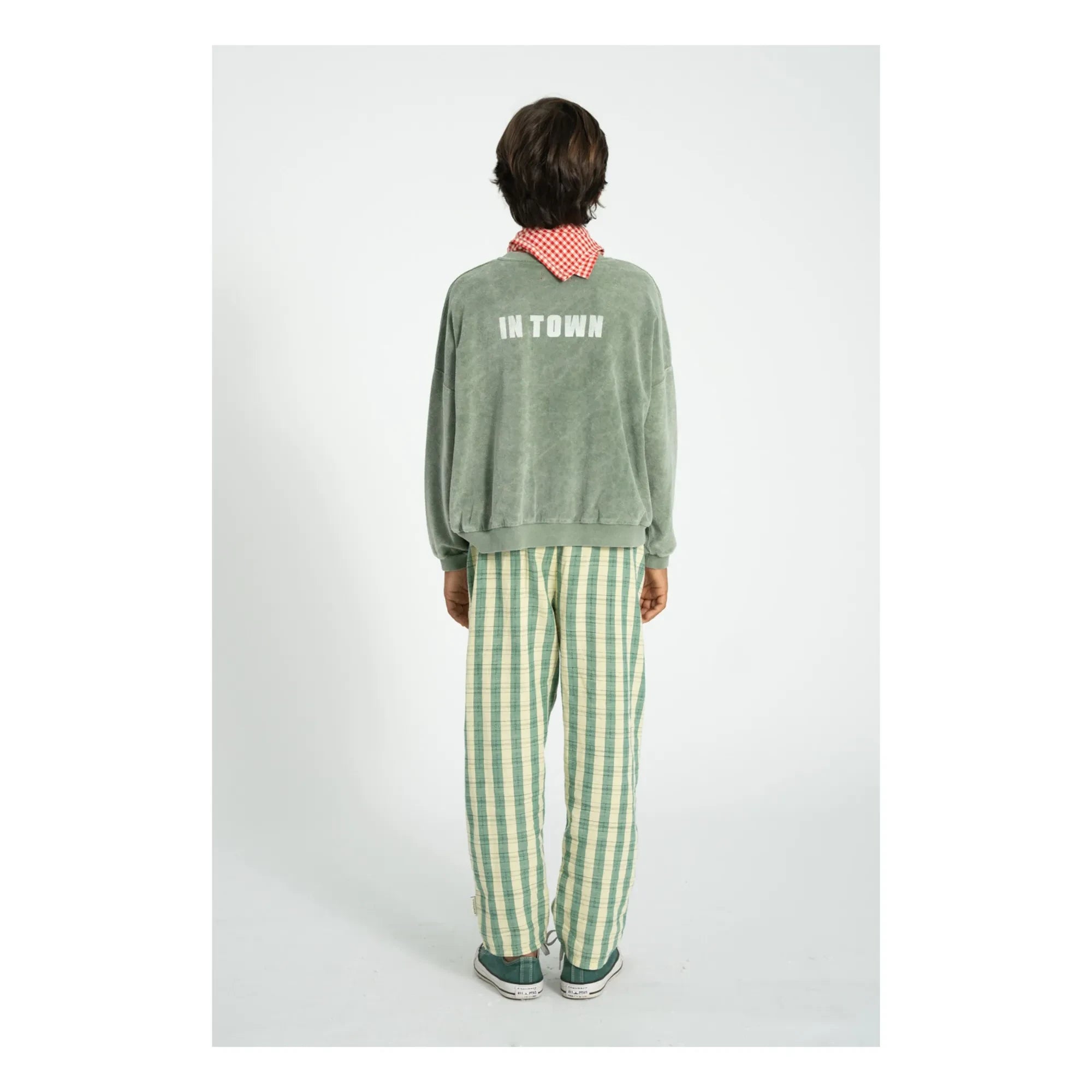 Piupiuchick - Sudadera de toalla de algodón orgánico Best Friend | Verde oscuro