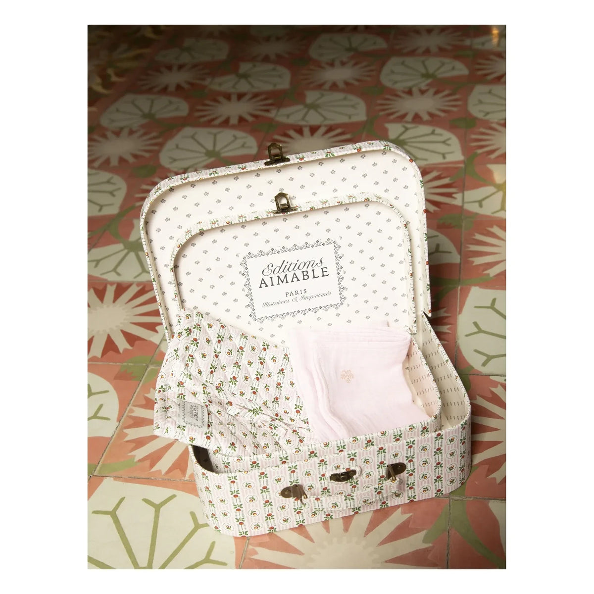 Editions Aimable - Valisette Victoire - 2'li Set | Pommette Poplin